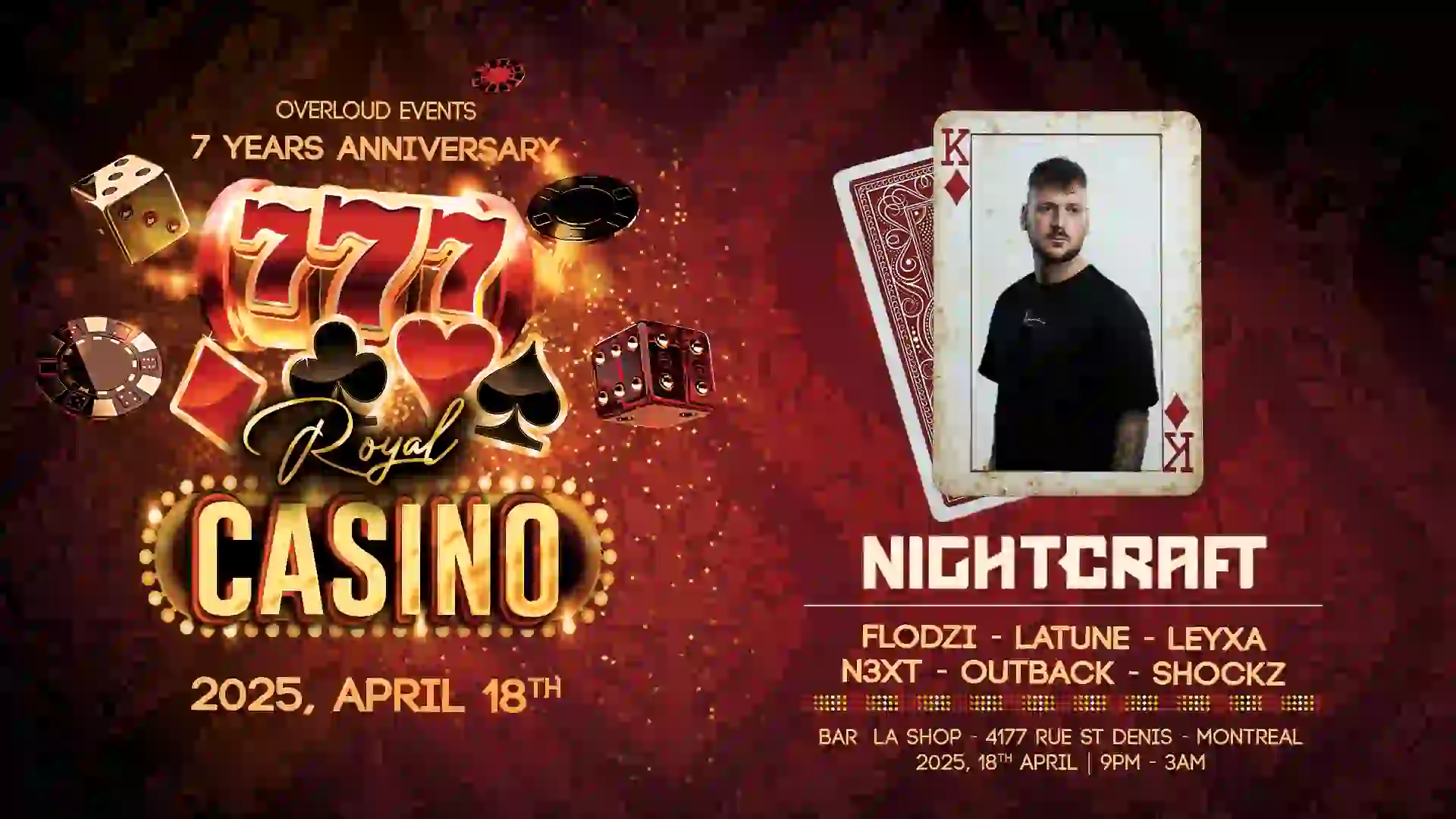 Image of the event Royal casino With Nightcraft